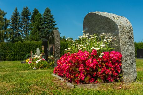 Grabstein Blumen Inschrift Beratung